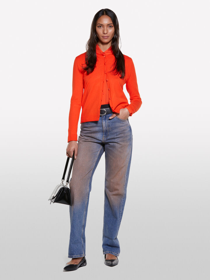 Cardigan regular fit in orange - cardigans für damen - Orange | Sisley image number 1